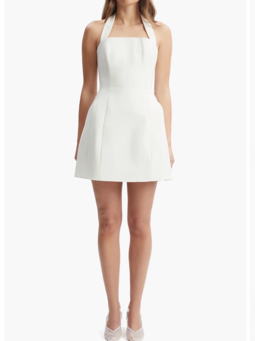 Bardot White Halter Mini Dress